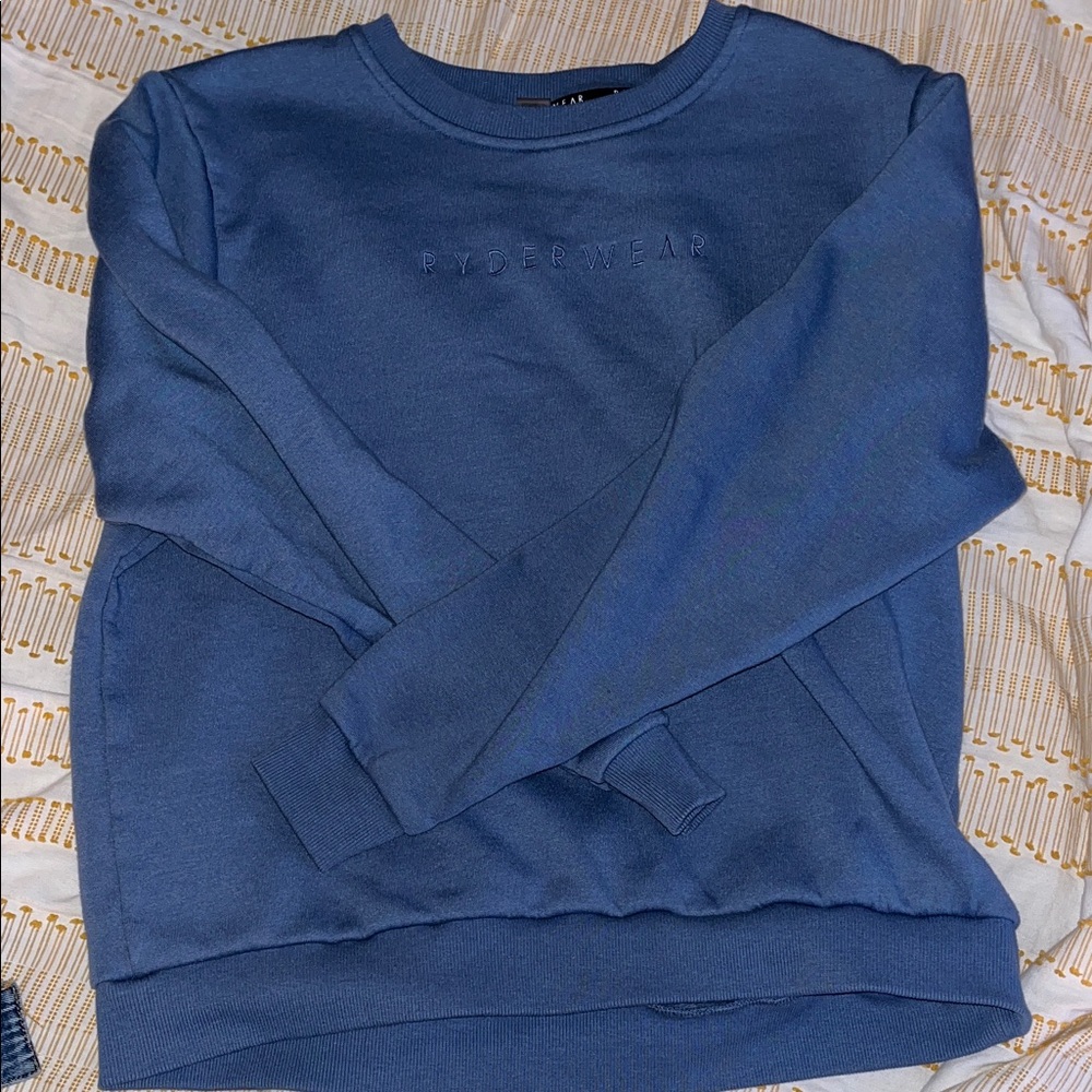 Ryderwear Men's Crewneck Sweatshirt - Navy Blue Embroidered Logo